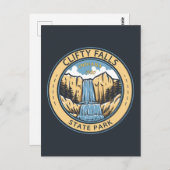 Clity Herfsten State Park Indiana Badge Briefkaart (Voorkant / Achterkant)