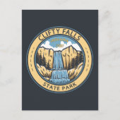 Clity Herfsten State Park Indiana Badge Briefkaart (Voorkant)
