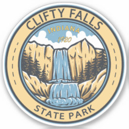 Clity Herfsten State Park Indiana Badge Sticker