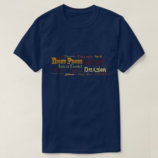 Clive Cussler-fan T-shirt (Design voorkant)