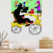 Clive Scottie on a Bike Ride Poster (Keuken)