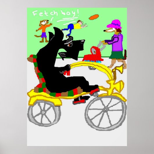 Clive Scottie on a Bike Ride Poster (Voorkant)