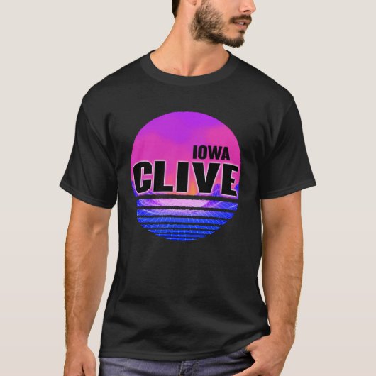 Clive Vaporwave Iowa T-shirt (Voorkant)