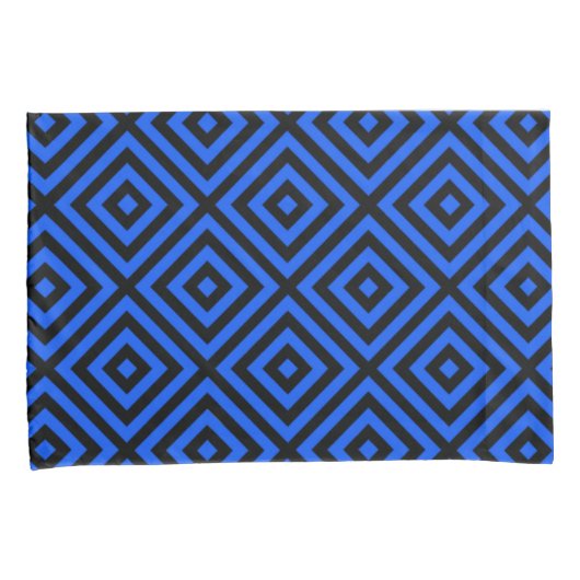 Clobalt Blue Diamond Pattern Kussen Hoesje Kussensloop (Voorkant-Rechts)