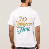 Clobbering Time T-shirt in witte ronde hals T-shir (Achterkant)