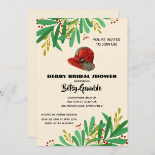 Cloche Derby Bridal Shower Invitations