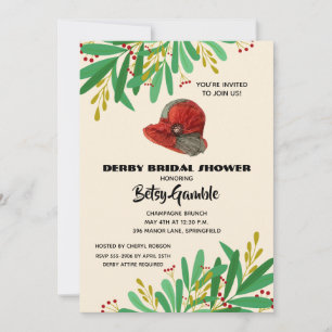 Cloche Derby Bridal Shower Invitations