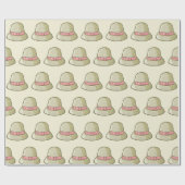 Cloche Hoed Geel Cadeaupapier (Vlak)