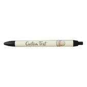 Cloche Hoed Geel Zwarte Inkt Pen (Voorkant)