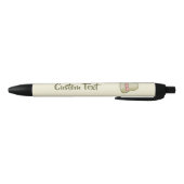 Cloche Hoed Geel Zwarte Inkt Pen (Bodem)