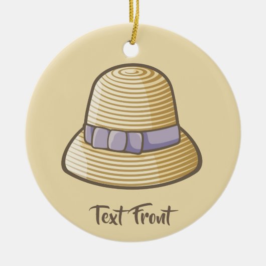 Cloche Pet Beige Keramisch Ornament (Voorkant)