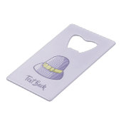 Cloche Pet Lila Creditkaart Flessenopener (Achterkant Gekanteld)