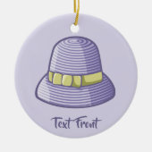 Cloche Pet Lila Keramisch Ornament (Voorkant)