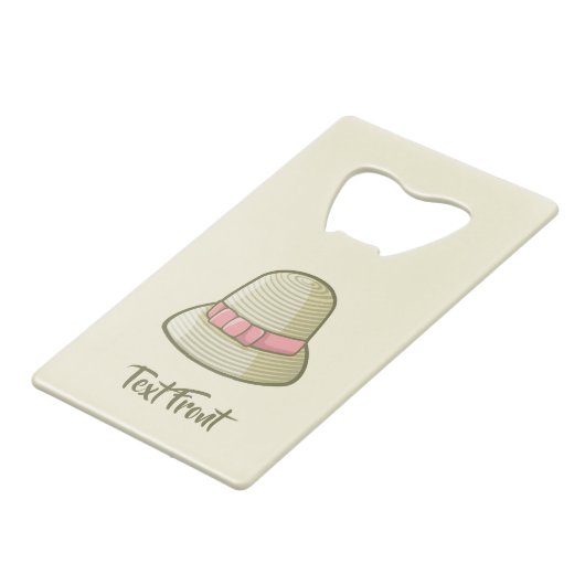 Cloche Pet Yellow Creditkaart Flessenopener (Voorkant Gekanteld)