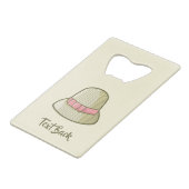 Cloche Pet Yellow Creditkaart Flessenopener (Achterkant Gekanteld)