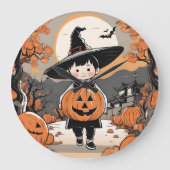 Clock Boy Halloween thema Grote Klok (Voorkant)