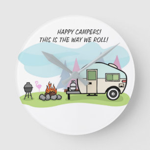 CLOCK CAMPERS CAMPGROUND CORATION RONDE KLOK