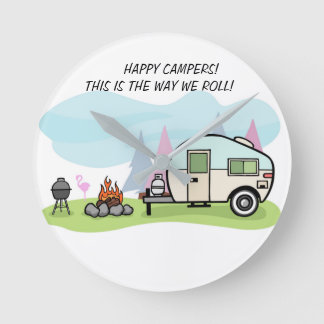 CLOCK CAMPERS CAMPGROUND CORATION RONDE KLOK