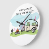 CLOCK CAMPERS CAMPGROUND DECORATION GROTE KLOK (Hoek)