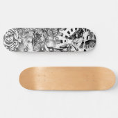 Clock Compass Angel-vlaggen Rozen decanteren skate Persoonlijk Skateboard (Horizontaal)