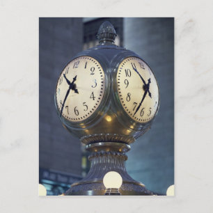 Clock Concursus Grand Central Station New York Briefkaart