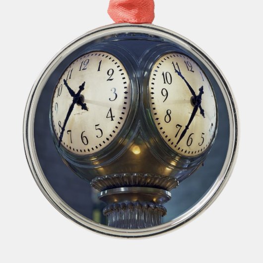 Clock Concursus Grand Central Station New York Metalen Ornament (Voorkant)