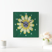 Clock - Crochet Pattern - Daisy Vierkante Klok (Huis)