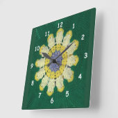 Clock - Crochet Pattern - Daisy Vierkante Klok (Hoek)
