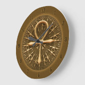 CLOCK - EGYPTIAN ANKH GOLDEN ORNAMENT GROTE KLOK (Hoek)