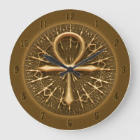 CLOCK - EGYPTIAN ANKH GOLDEN ORNAMENT