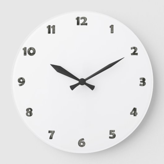 Clock Face Numbers - metaalstijl voor uw ontwerp Grote Klok (Voorkant)