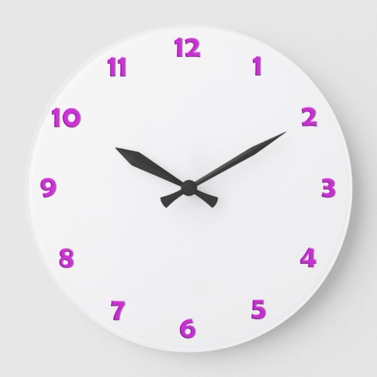 Clock Face Numbers - neonroze Grote Klok (Voorkant)