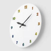 Clock Face Numbers - Raimbow metalic Grote Klok (Hoek)