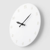 Clock Face Numbers - white gold contour Grote Klok (Hoek)
