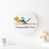 Clock Frogging Ribbit Time Mushroom Grote Klok (Huis)