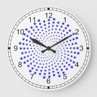 Clock - Galaxy of Blue Stars Grote Klok