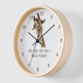 Clock Giraffe afspelen - glimlach - aangepaste tek (Hoek)