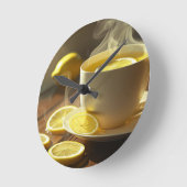 Clock & green tea  ronde klok (Hoek)