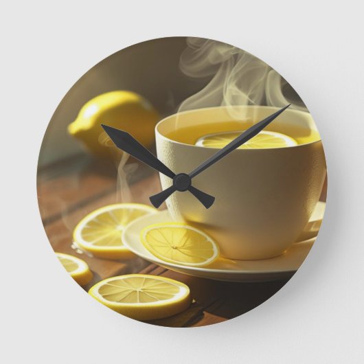 Clock & green tea  ronde klok (Voorkant)