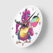 Clock in. Cluck out. Game on Pickleball Ronde Klok (Hoek)