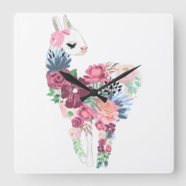 Clock Llama Vierkante Klok