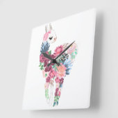 Clock Llama Vierkante Klok (Hoek)