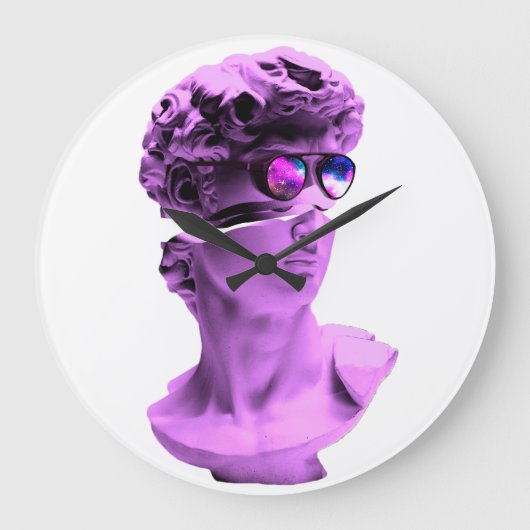 Clock Michelangelo's David - By RLE Art Solutions Grote Klok (Voorkant)
