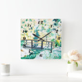 Clock Morning Dew /Sarr Vierkante Klok (Huis)