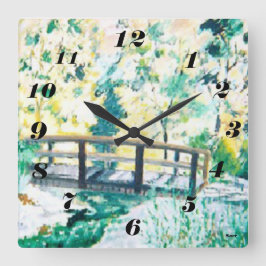 Clock Morning Dew /Sarr Vierkante Klok