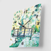 Clock Morning Dew /Sarr Vierkante Klok (Hoek)