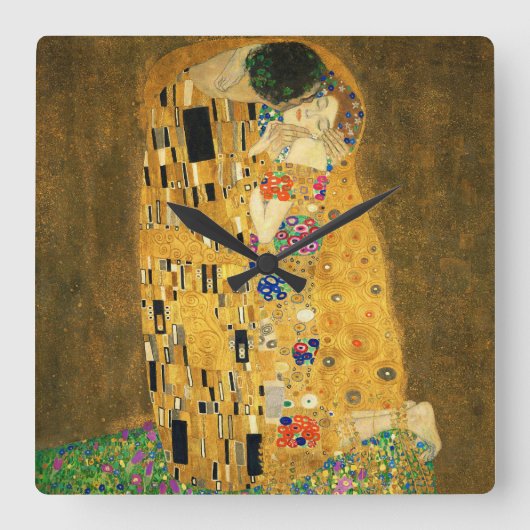 Clock of “The Kiss”,No.03 Vierkante Klok (Voorkant)