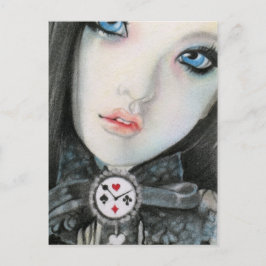 Clock pop face fantasyPostcard Briefkaart