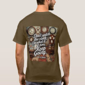 Clock Productivity Quote Bruin T-shirt (Achterkant)