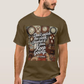 Clock Productivity Quote Bruin T-shirt (Voorkant)